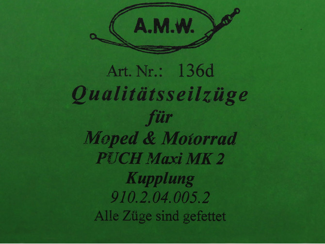 Kabel Puch Maxi MK2 koppelingskabel A.M.W. product